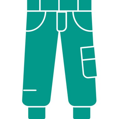 kış sporu giysi simgesi ana hatlarıyla