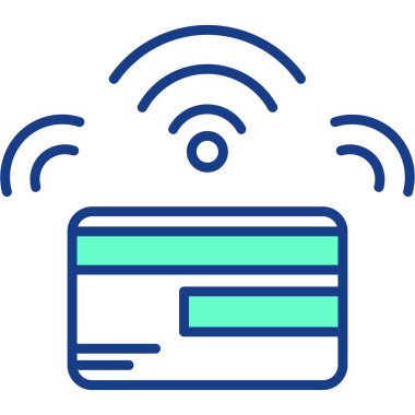 Kredi kartı simgesi, vektör illüstrasyonu