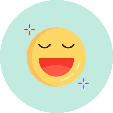 Gülümse. Web simgesi basit illüstrasyon