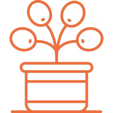 Bitki. Web simgesi basit illüstrasyon