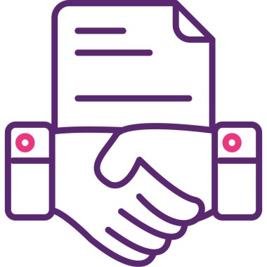 kontrat web renk vektörü simgesi