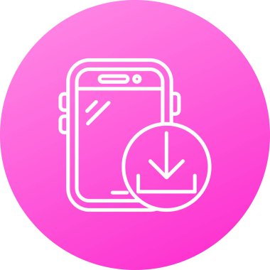 Vektör akıllı telefon simgesi, vektör illüstrasyonu