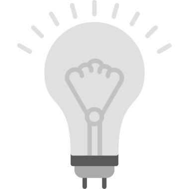 Ampul ışık fikir vektör simgesi