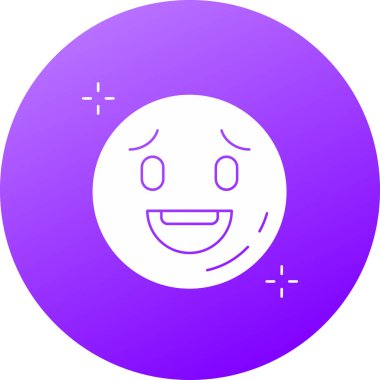 Gülümseme ifadesi. Web simgesi