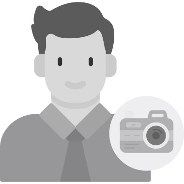 Kamera vektör simgesine sahip iş adamı