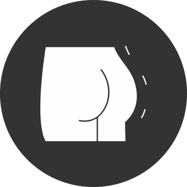 vektör modern illüstrasyon, beyaz dairenin simgesi