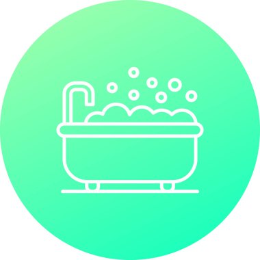 Banyo web simgesi, vektör illüstrasyonu