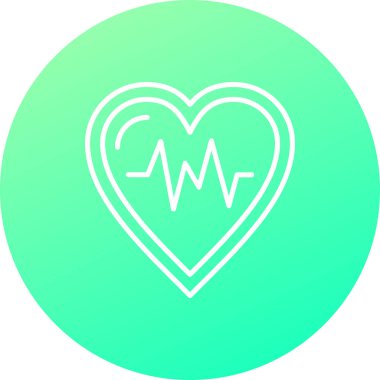 Kalp ikonu vektör illüstrasyonu