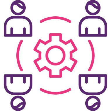 dişli simgesi vektör illüstrasyonu