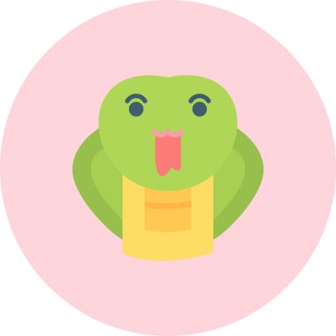 bir yılanın düz simgesi