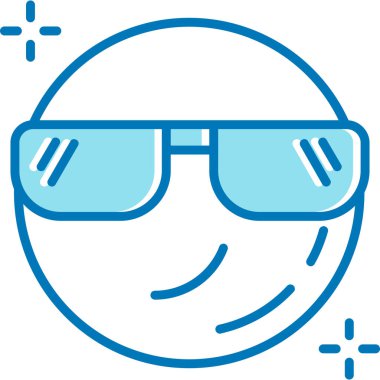 Güneş gözlüğü simgesi modern vektör illüstrasyonu