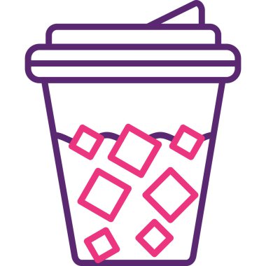 Bardak. Web simgesi basit illüstrasyon