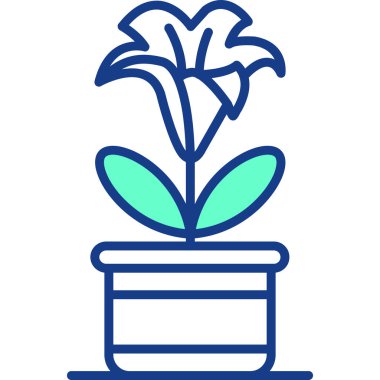 Bitki. Web simgesi basit illüstrasyon