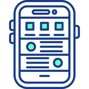 Akıllı telefon ekranı. Basit tasarım