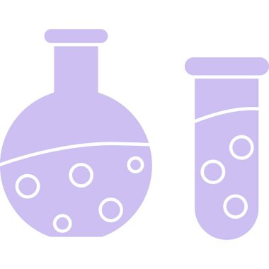 Kimyasal matara. Beyaz arkaplanda basit illüstrasyon