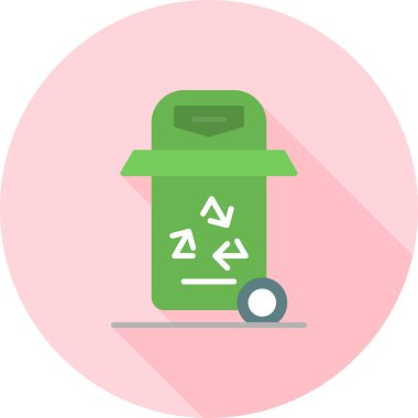 Çöp kutusu simgesini geri dönüştürme. vektör illüstrasyonu