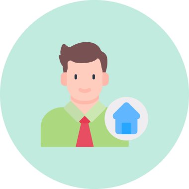 Emlak aracı vektör simgesi tasarımı