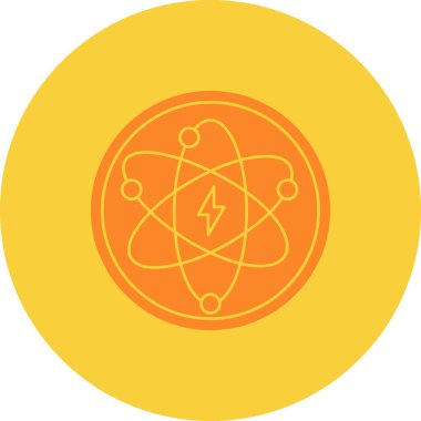 atom simgesi, vektör illüstrasyonu