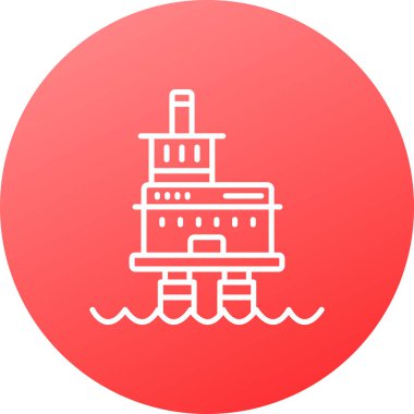 benzersiz gemi vektör çizgisi simgesi