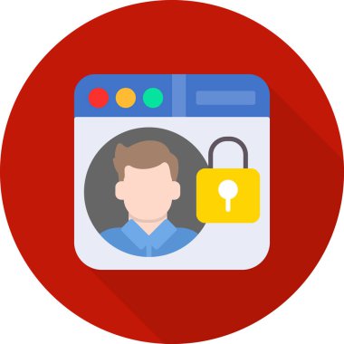 kimlik kartı düz simgesi