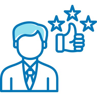 Müşteri değerlendirme simgesi, vektör illüstrasyon tasarımı