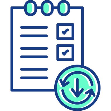 Kontrol listesi. Web simgesi basit illüstrasyon