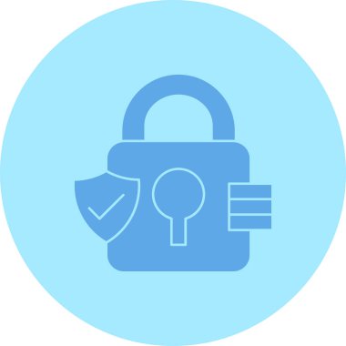 Kilit. Web simgesi basit illüstrasyon