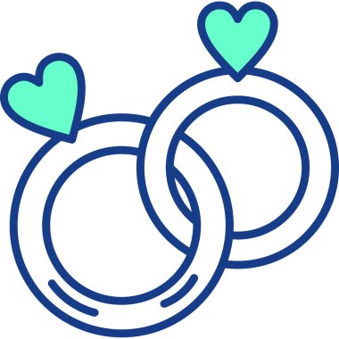 Yüzükler. Web simgesi basit illüstrasyon