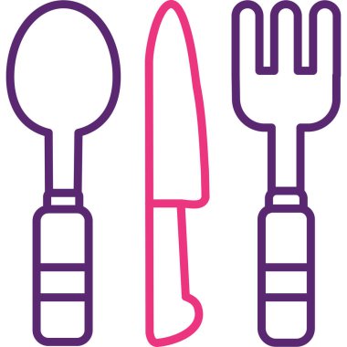 bıçak simgesi, basit vektör çizimi