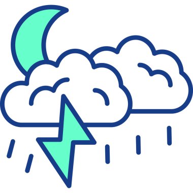 Şimşek fırtınası simgesi - özet biçiminde