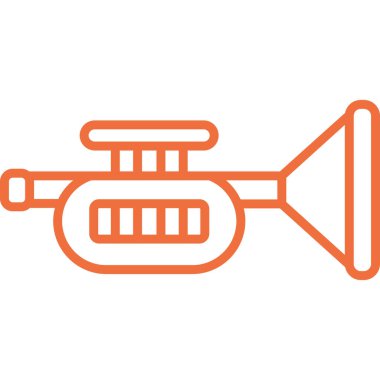 Trompet müzik ikonu vektör illüstrasyonu