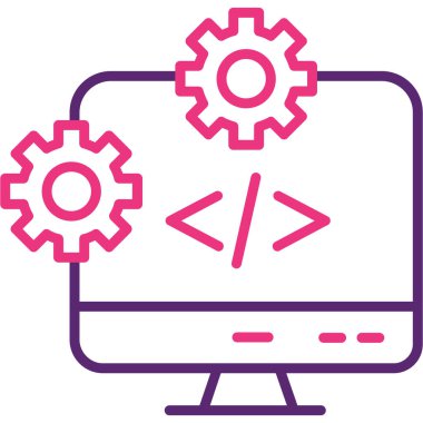 Bilgisayar. Web simgesi basit tasarım