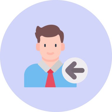 Geri simge, vektör illüstrasyonu basit tasarım