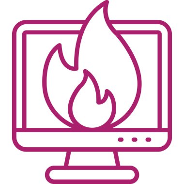 ateş yakma simgesi, vektör resimleme