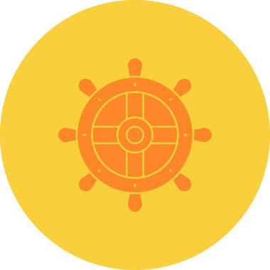 Bir güneş simgesinin vektör illüstrasyonu