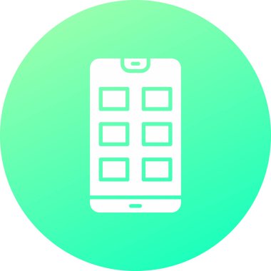 Akıllı telefon simgesinin vektör illüstrasyonu