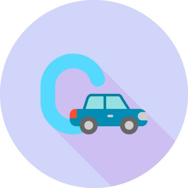 - Araba. Web simgesi basit illüstrasyon