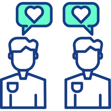 Bir kalp simgesinin vektör illüstrasyonu