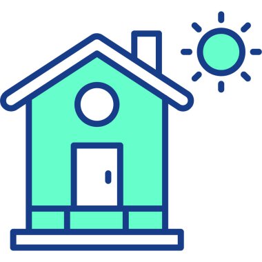 Ev. Web simgesi basit illüstrasyon