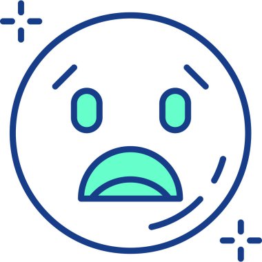 Yüz. Web simgesi basit illüstrasyon