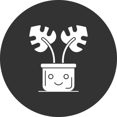 Bitki. Web simgesi basit illüstrasyon