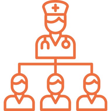 Düz biçimdeki bir grup insanın vektör çizimi