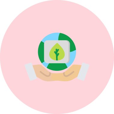 ekoloji ikonu vektör illüstrasyonu