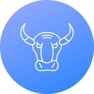 inek simgesi, vektör illüstrasyonu