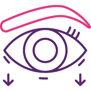 Göz görme simgesi, vektör çizimi