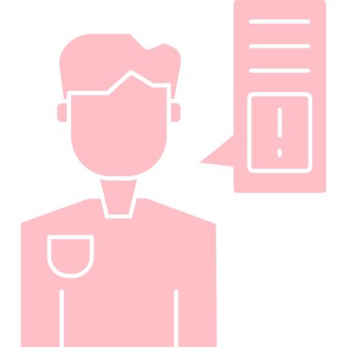 Pembe gömlekli bir kadının vektör çizimi