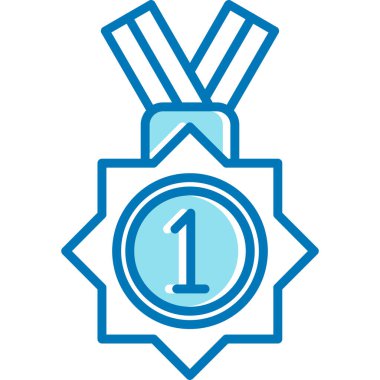 Beyaz arkaplan vektör illüstrasyon tasarımı üzerine kurdeleli madalya