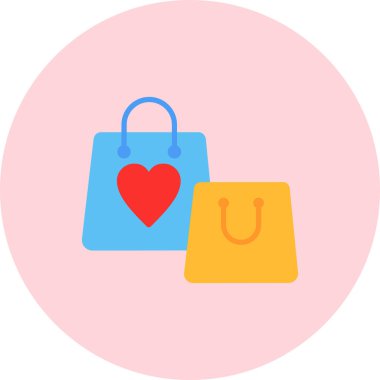 kalp çantası simgesi basit tasarım