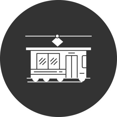 tren simgesi vektör illüstrasyonu