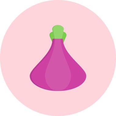 Beyaz arkaplanda pembe biberin vektör çizimi